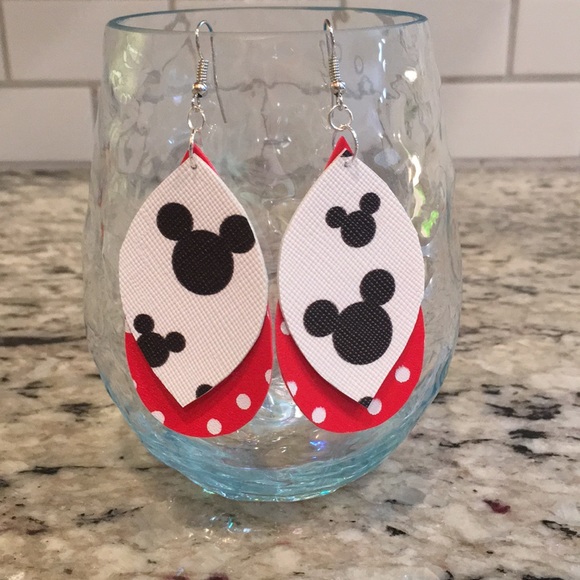custom made Jewelry - Minnie/Mickey Fun faux lightweight earrings